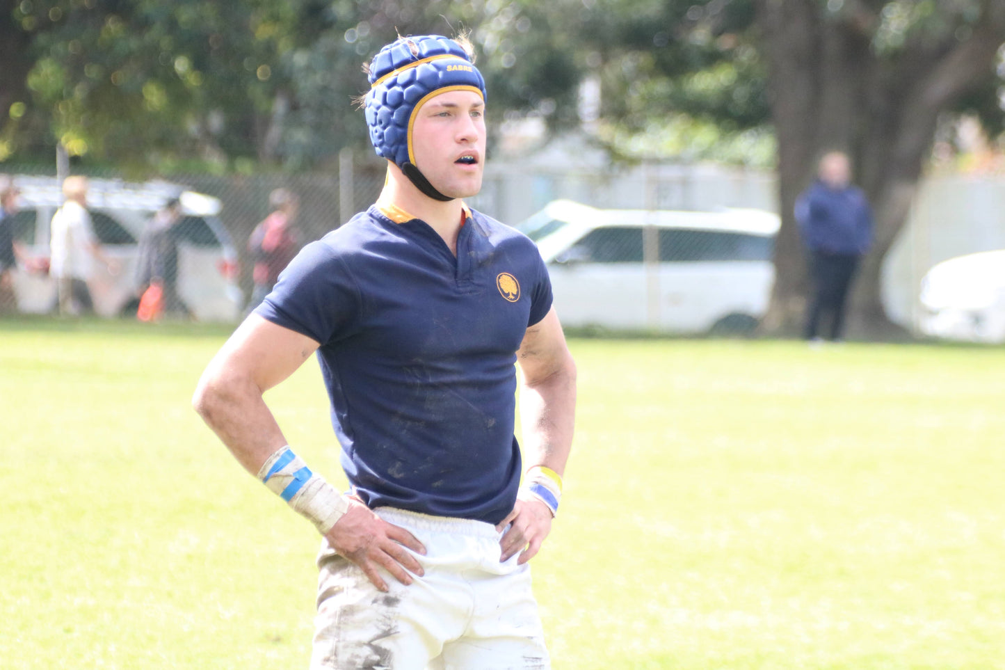 Rugby Scrum Cap - Navy/Gold