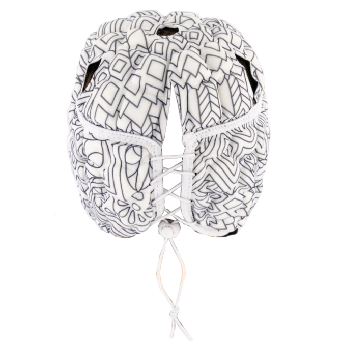White Tribal Rugby Scrum Cap