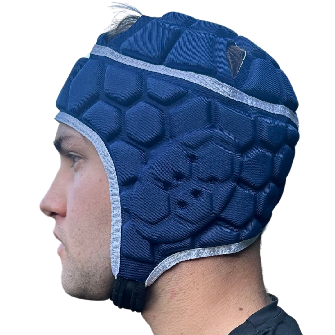 Rugby Scrum Cap - Navy and White