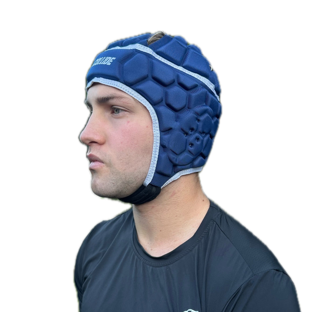 Rugby Scrum Cap - Navy and White