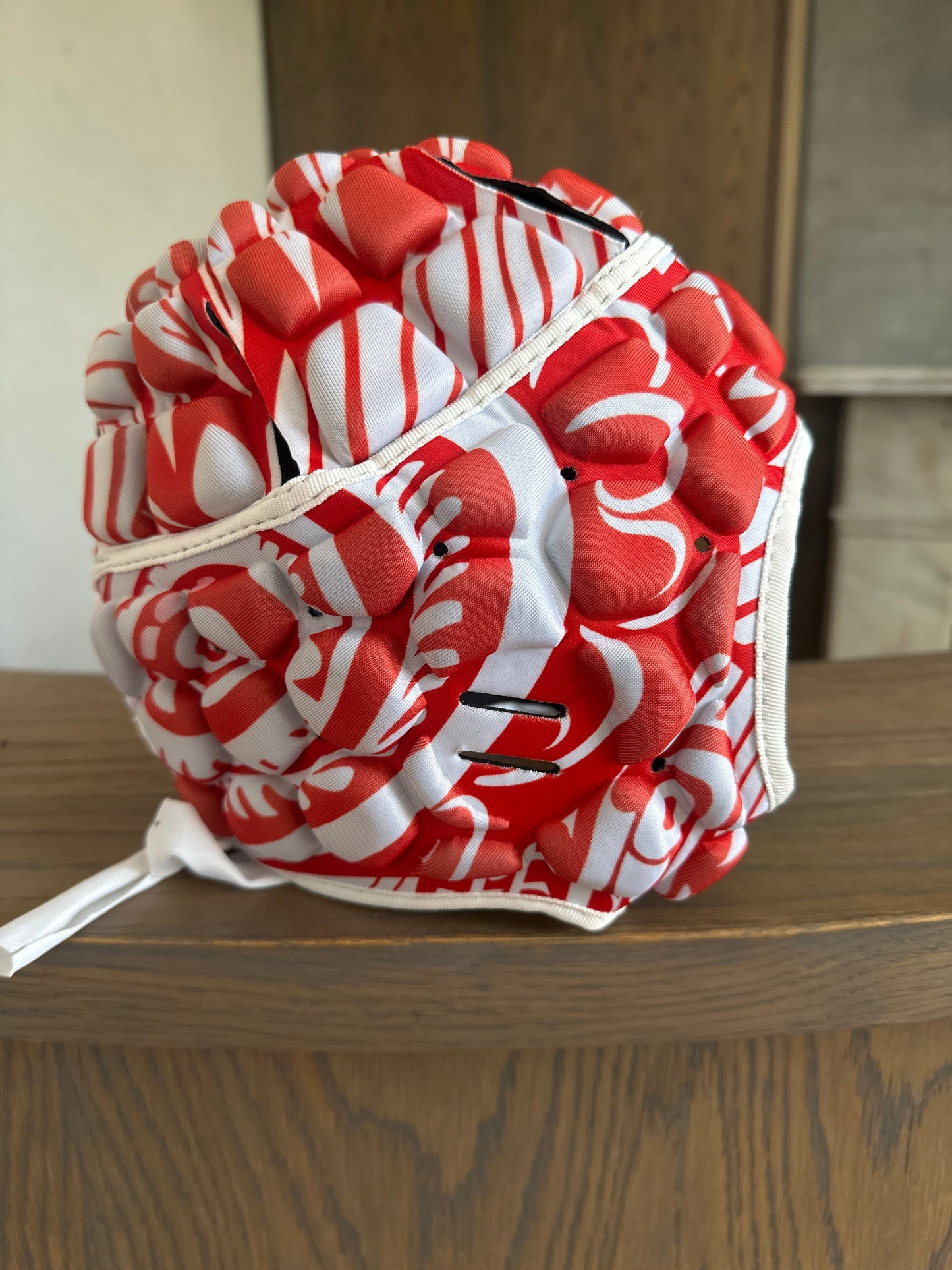 Red and White Māori Scrum cap