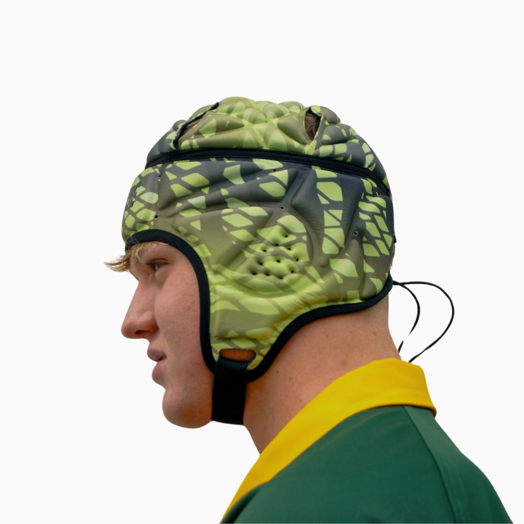 Rugby Scrum Cap - Green and Black