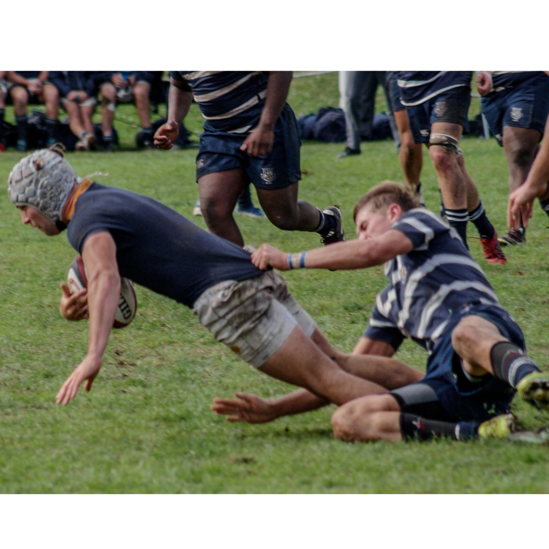 White and Black Tribal Rugby Scrum Cap