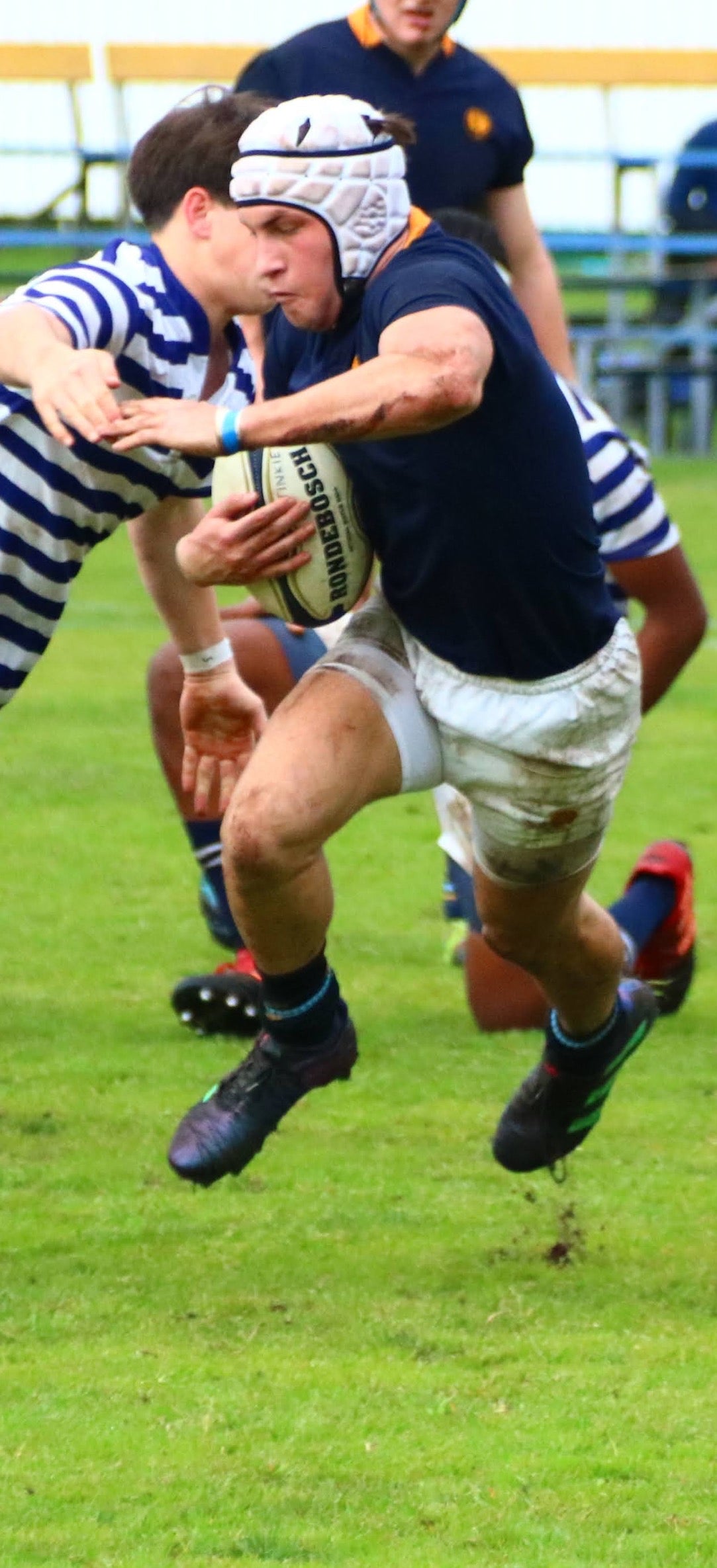 Rugby Scrum Cap - White/Black – Collide Sport