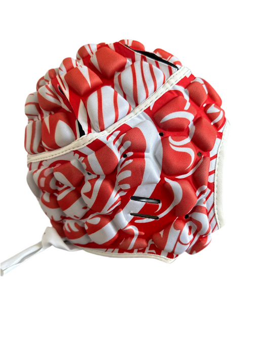 Red and White Māori Scrum cap