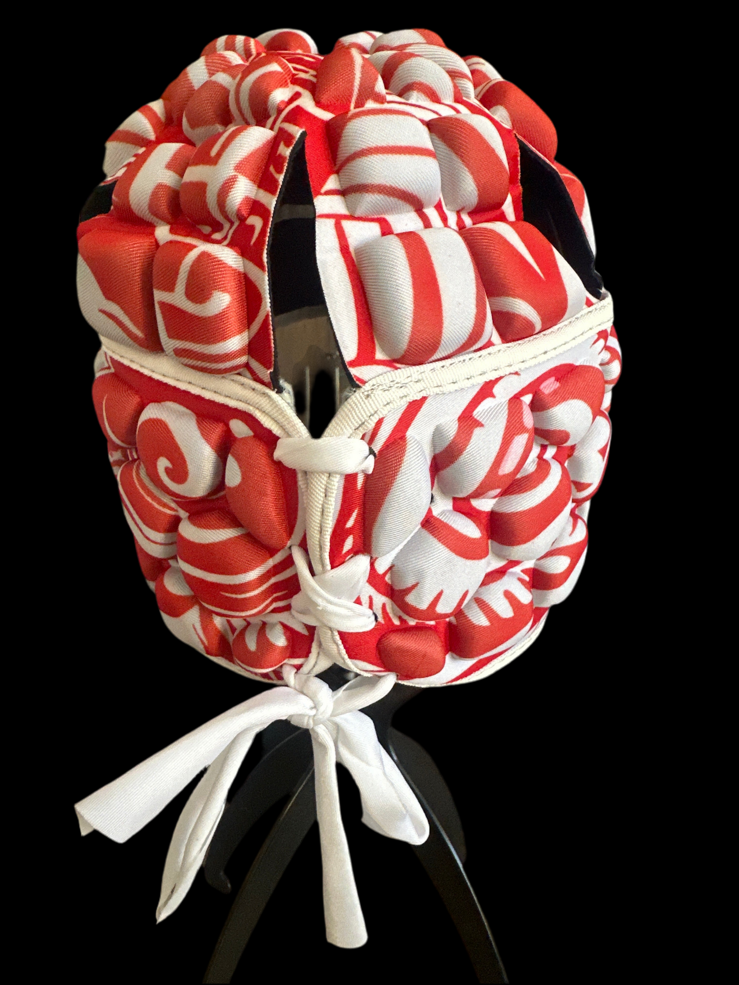 Red and White Māori Scrum cap