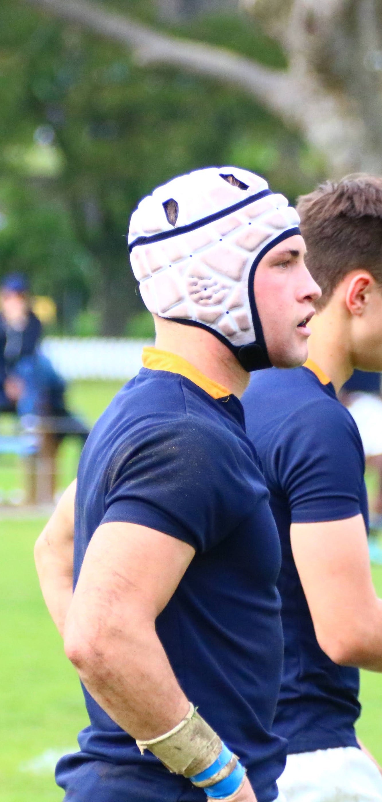 Rugby Scrum Cap - White/Black – Collide Sport