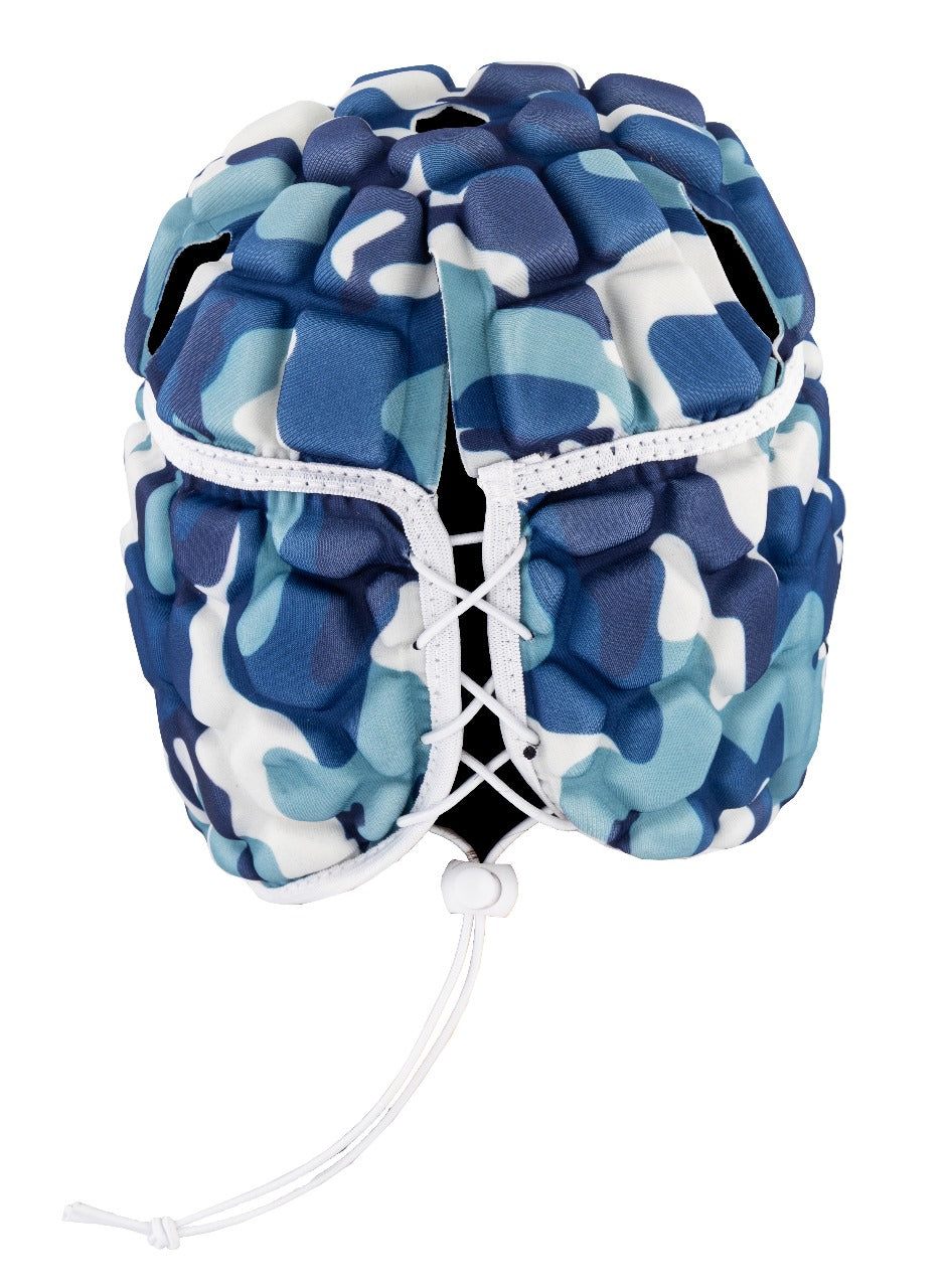 Scrum Crap Rugby Scrum Cap - Blue and White Camouflage – Collide Sport